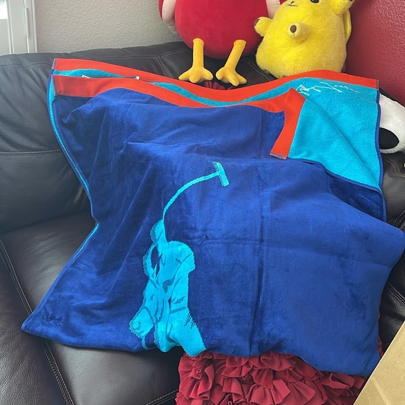 NWT Polo Ralph Lauren 35" X 66" Big Pony Beach Towel in Blue NWT - Picture 8 of 9